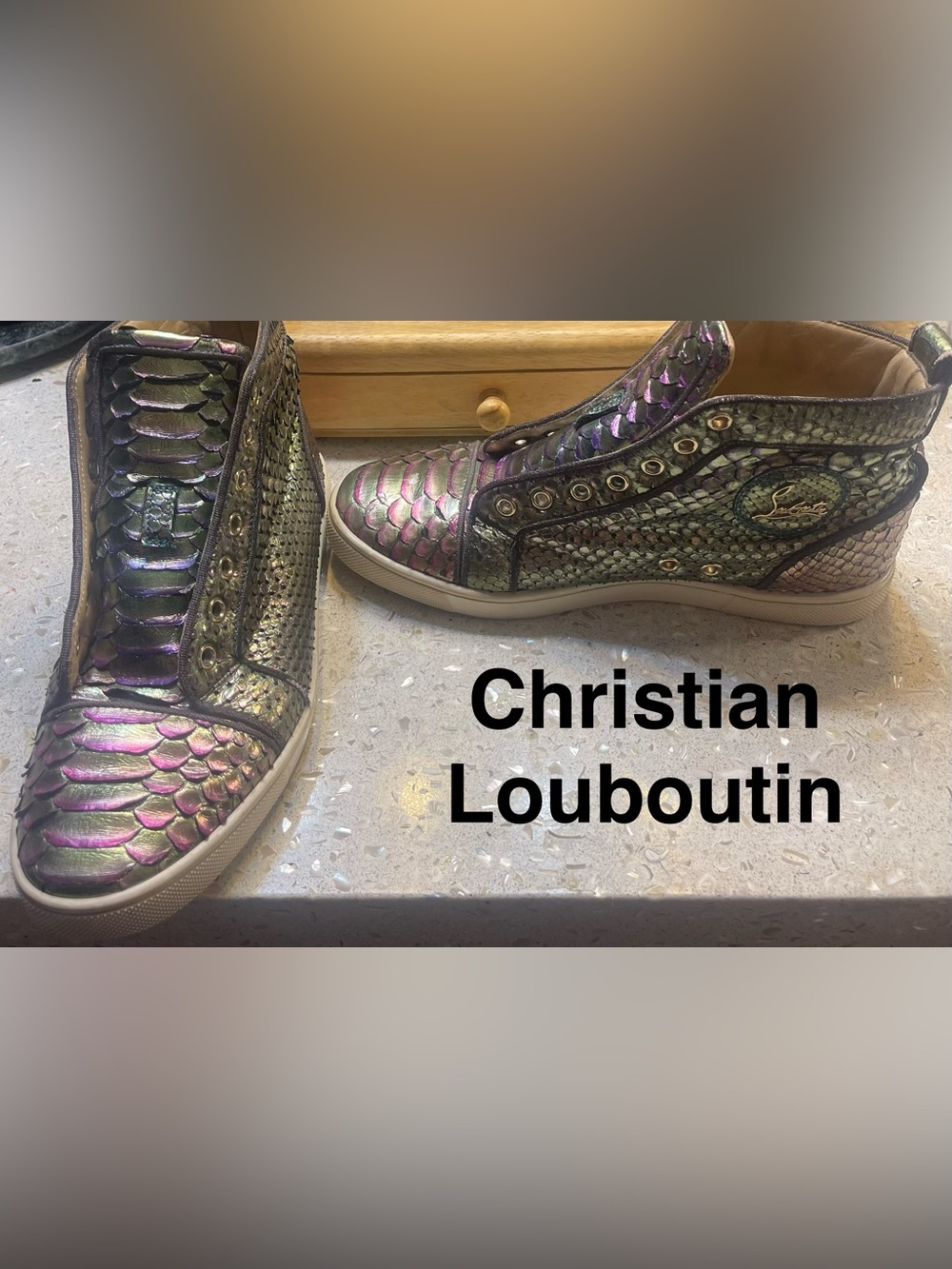 Christian Louboutin Python Skin Shoes 36.5